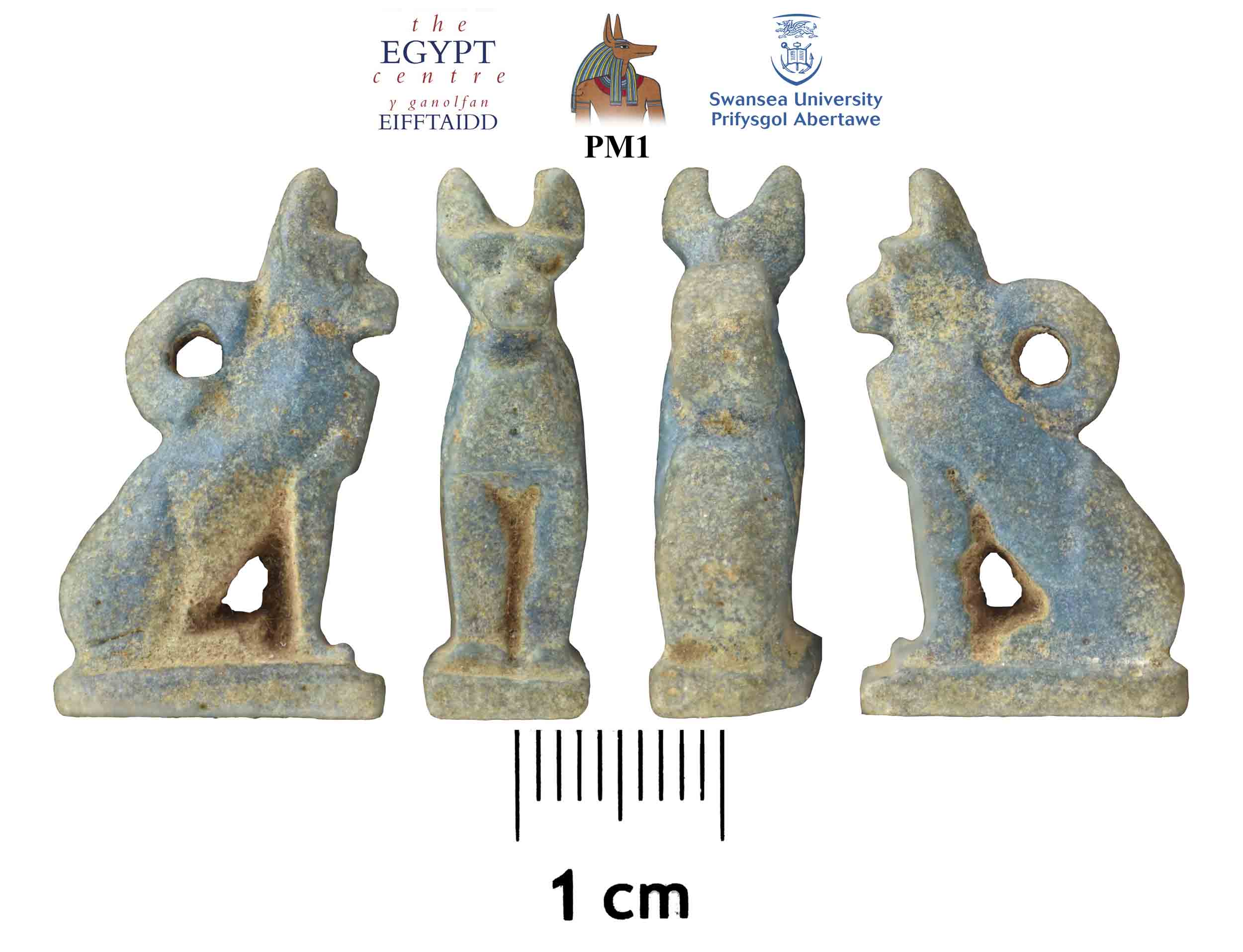 Image for: Faience amulet of a cat